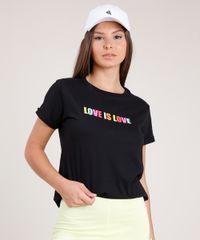 Blusa-Feminina-Ampla--Love-is-Love--Manga-Curta-Decote-Redondo-Preta-9850222-Preto_1