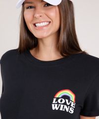Blusa-Feminina-Ampla-Arco-Iris--Love-Wins--Manga-Curta-Decote-Redondo-Preta-9850923-Preto_4