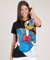 Blusa-Feminina-Pato-Donald-Ampla-Manga-Curta-Decote-Redondo-Preta-9850852-Preto_1