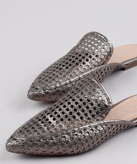 Mule-Feminino-Via-Uno-Bico-Fino-Tresse-Metalizado-Grafite-9839515-Grafite_2