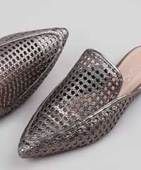 Mule-Feminino-Via-Uno-Bico-Fino-Tresse-Metalizado-Grafite-9839515-Grafite_5