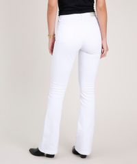 Calca-de-Sarja-Feminina-Sawary-Boot-Cut-Cintura-Alta-Branca-9857024-Branco_2