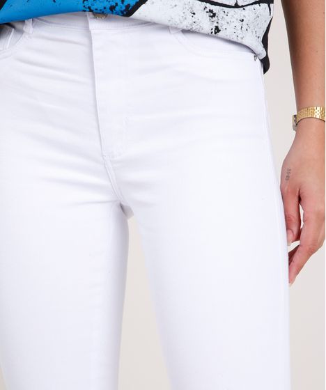 calça boot cut branca