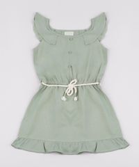 Vestido-Infantil-com-Babado-e-Cordao-Alca-Larga-Verde-Militar-9841842-Verde_Militar_1