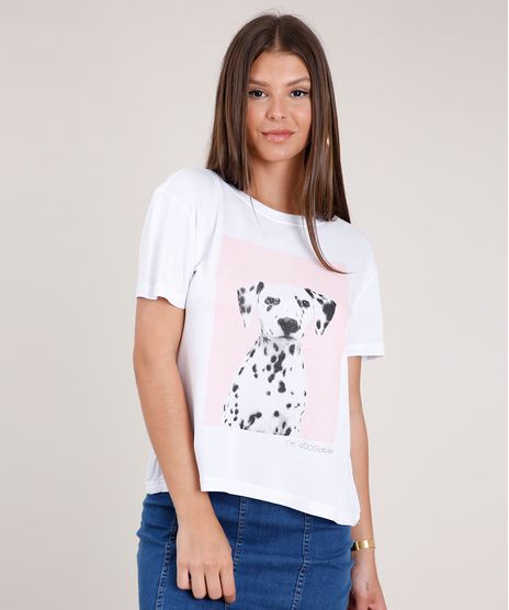 Blusa-Feminina-Ampla-Cachorro-Manga-Curta-Decote-Redondo-Branca-9791742-Branco_1