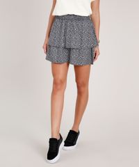 Saia-Feminina-Curta-Estampada-de-Folhagem-com-Babado-Preta-9848080-Preto_1