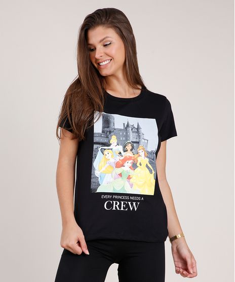 Blusa-Feminina-Princesas-Manga-Curta-Decote-Redondo-Preta-9850223-Preto_1
