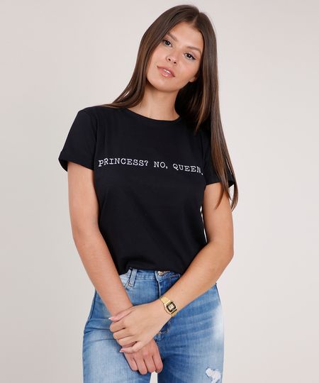 Blusa-Feminina--Princess--No-Queen---Manga-Curta-Decote-Redondo-Preta-9778068-Preto_1 Blusa-Feminina--Princess--No-Queen---Manga-Curta-Decote-Redondo-Preta-9778068-Preto_1