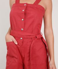 Macaquinho-Feminino-com-Bolsos-e-Faixa-para-Amarrar-Alca-Larga-Vermelho-Escuro-9831914-Vermelho_Escuro_4