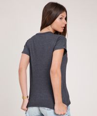Blusa-Feminina--Vivo-Exausta--Manga-Curta-Decote-Redondo-Cinza-Mescla-Escuro-9850342-Cinza_Mescla_Escuro_2