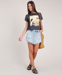 Blusa-Feminina--Vivo-Exausta--Manga-Curta-Decote-Redondo-Cinza-Mescla-Escuro-9850342-Cinza_Mescla_Escuro_3