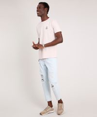Camiseta-Masculina--Luck-Love-Money--Manga-Curta-Gola-Careca-Rose-9725623-Rose_3
