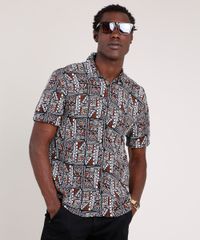 Camisa-Masculina-Tradicional-Estampada-Etnica-Manga-Curta--Preta-9821749-Preto_1