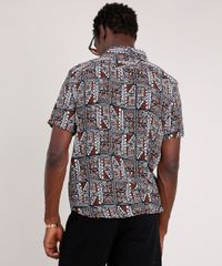 Camisa-Masculina-Tradicional-Estampada-Etnica-Manga-Curta--Preta-9821749-Preto_2