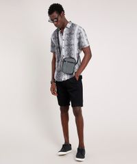 Camisa-Masculina-Tradicional-Estampada-Animal-Print-Cobra-Manga-Curta--Cinza-9854618-Cinza_3