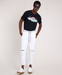 Calca-de-Sarja-Masculina-Tapered-com-Rasgos-e-Cordao-Branco-9814881-Branco_3