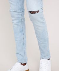 Calca-Jeans-Masculina-Skinny-com-Rasgos-Azul-Claro-9791188-Azul_Claro_5