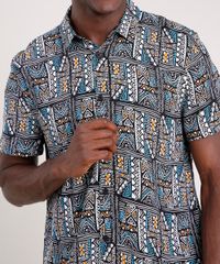 Camisa-Masculina-Tradicional-Estampada-Etnica-Manga-Curta--Preta-9821750-Preto_4