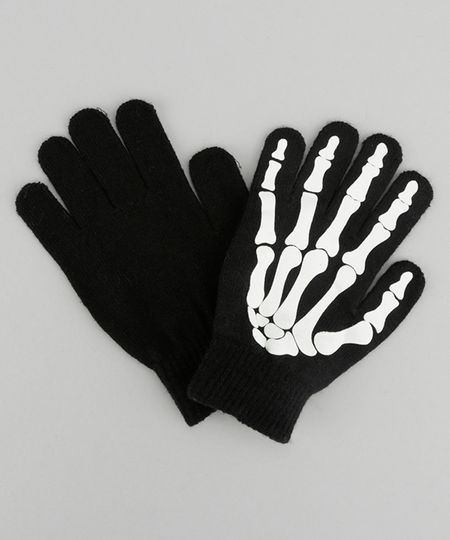 Par-de-Luvas-Esqueleto-em-Trico-Preto-8489920-Preto_1 Par-de-Luvas-Esqueleto-em-Trico-Preto-8489920-Preto_1
