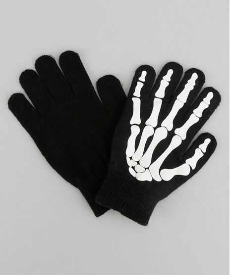 Par-de-Luvas-Esqueleto-em-Trico-Preto-8489920-Preto_1