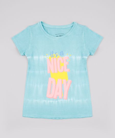 Blusa-Infantil-Estampada-Tie-Dye--Nice-Day--Manga-Curta-Verde-Agua-9748630-Verde_Agua_1