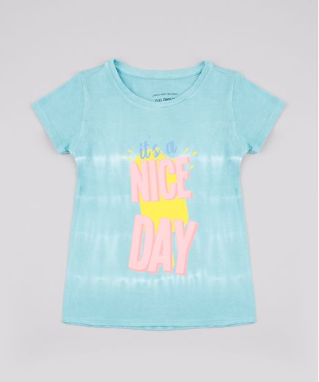Blusa-Infantil-Estampada-Tie-Dye--Nice-Day--Manga-Curta-Verde-Agua-9748630-Verde_Agua_1