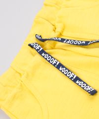 Calca-Infantil-em-Moletom-Cachorro--Wooof--com-Bolsos-Amarelo-9676214-Amarelo_4