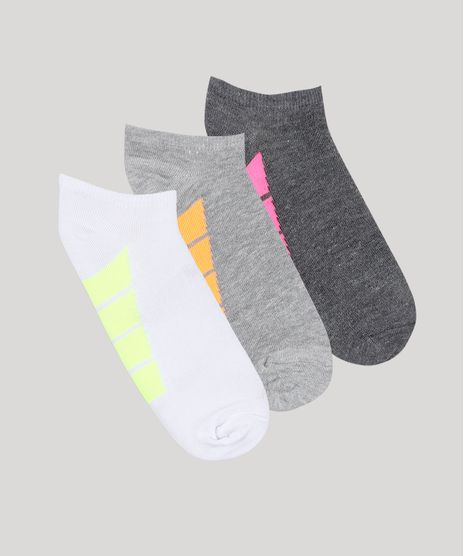 Kit-de-3-Meias-Femininas-Esportivas-Ace-Cano-Baixo--Multicor-9857274-Multicor_1