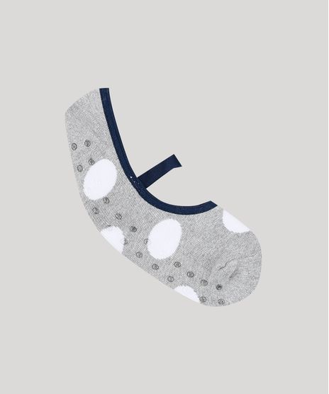 Meia-Sapatilha-Feminina-Estampada-de-Poa-Cinza-Meslca-9856792-Cinza_Meslca_1