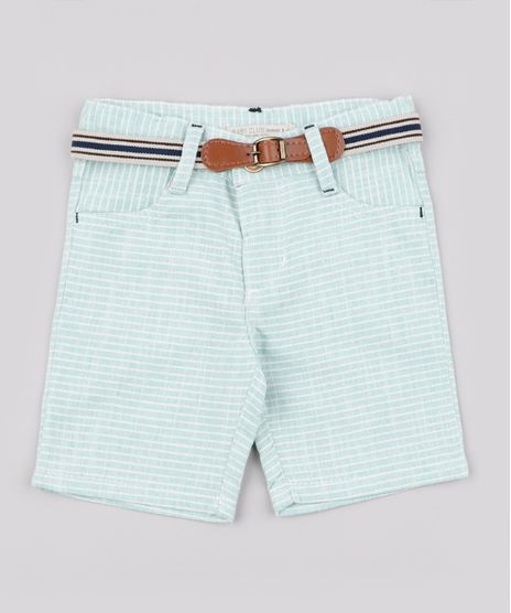 Bermuda-Infantil-Listrada-com-Linho-e--Cinto-Verde-Claro-9760447-Verde_Claro_1