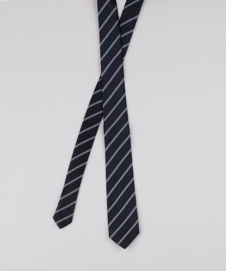 Gravata-Masculina-Listrada-em-Jacquard-Preta-9663759-Preto_1 Gravata-Masculina-Listrada-em-Jacquard-Preta-9663759-Preto_1