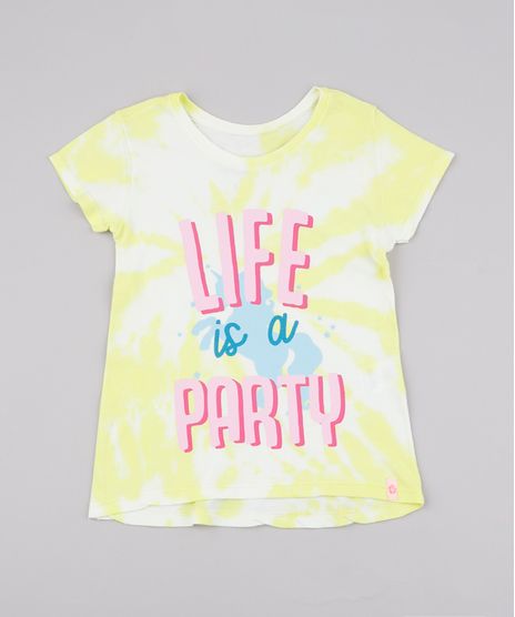 Blusa-Infantil-Estampada-Tie-Dye--Life-is-a-Party--Manga-Curta-Amarelo-9748629-Amarelo_1