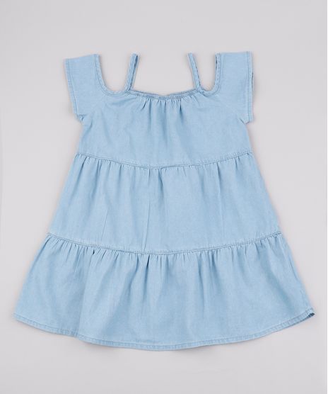 Vestido-Jeans-Infantil-com-Recortes-Decote-Ombro-a-Ombro-Manga-Curta-Azul-Claro-9845745-Azul_Claro_1