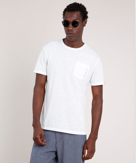 Camiseta-Masculina-Agua-de-Coco-Folhagem-com-Bolso-Manga-Curta-Gola-Careca-Off-White-9702017-Off_White_1