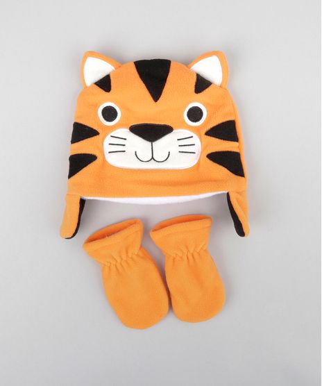 Kit-de-Gorro---Par-de-Luvas-Tigre-Laranja-8489933-Laranja_1
