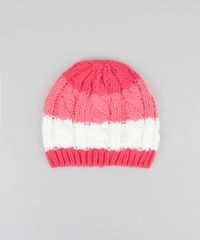 Kit-de-Gorro---Par-de-Luvas-em-Trico-Listrado-Rosa-8490865-Rosa_2