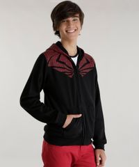 Blusao-Homem-Aranha-em-Moletom-de-Algodao---Sustentavel-Preto-8470834-Preto_1