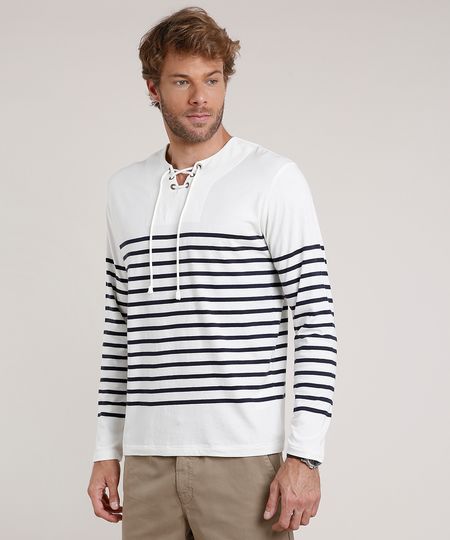 Bata-Masculina-com-Listras-e-Amarracao-Manga-Longa-Gola-V-Off-White-9650618-Off_White_1