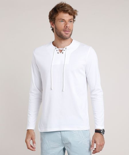 Bata-Masculina-com-Amarracao-Manga-Longa-Gola-V-Branca-9650618-Branco_1