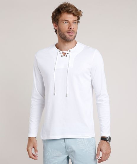 Bata-Masculina-com-Amarracao-Manga-Longa-Gola-V-Branca-9650618-Branco_1