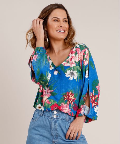 Blusa-Feminina-Open-Shoulder-Estampada-Floral-Manga-Longa-Decote-V-Azul-Royal-9706153-Azul_Royal_1