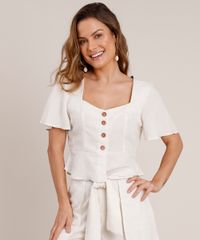 Blusa-Feminina-Cropped-com-Linho-e-Botoes-Manga-Curta-Decote-Princesa-Bege-Claro-9844658-Bege_Claro_1
