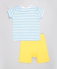 Conjunto-Infantil-Lemon-Juice-de-Camiseta-Listrada-Manga-Curta-Branca---Bermuda-Amarela-9671648-Amarelo_2