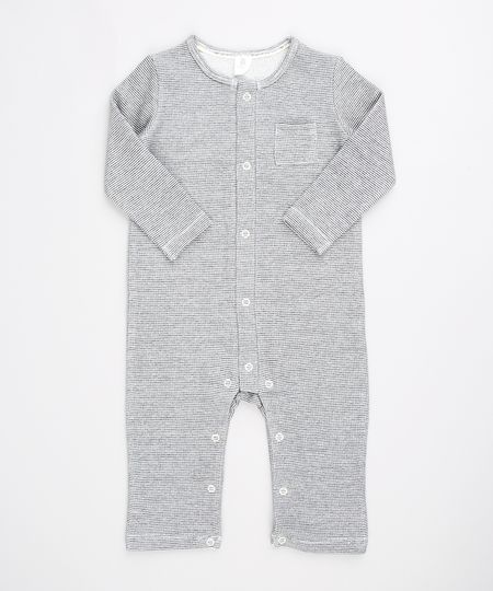 Macacao-Infantil-em-Moletom-Listrado-com-Bolso-Manga-Longa-Cinza-Mescla-9723407-Cinza_Mescla_1