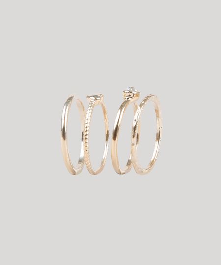 Kit-de-4-Aneis-Femininos-Folheados-com-Coracao-Dourado-9775792-Dourado_1