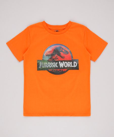 Camiseta-Infantil-Jurassic-World-Holografica-Manga-Curta-Laranja-9672796-Laranja_1