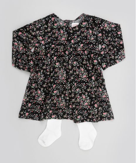 Vestido-Estampado-Floral---Meia-Calca-Preto-8471416-Preto_1