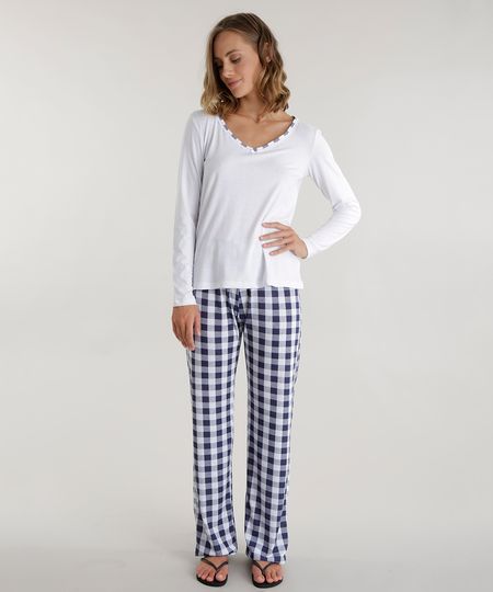 Pijama-Xadrez-Branco-8573265-Branco_1