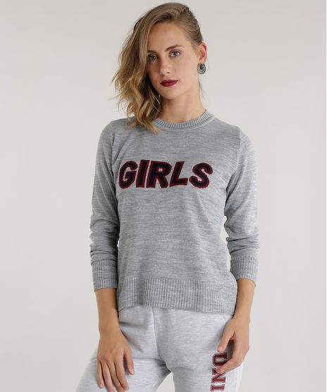 Sueter--Girls--em-Trico-Cinza-Mescla-8599473-Cinza_Mescla_1