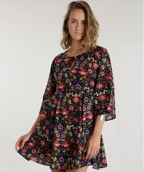Vestido-Estampado-Floral-Preto-8580515-Preto_1